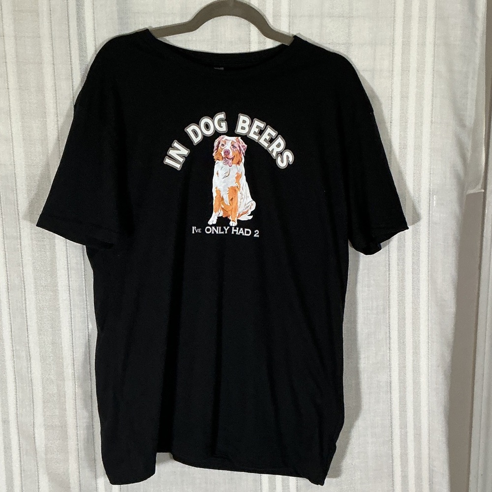 Next Level Apparel Black Graphic Dog 'In Dog Beers' T-Shirt